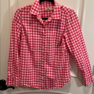 Pink gingham vineyard vines button down